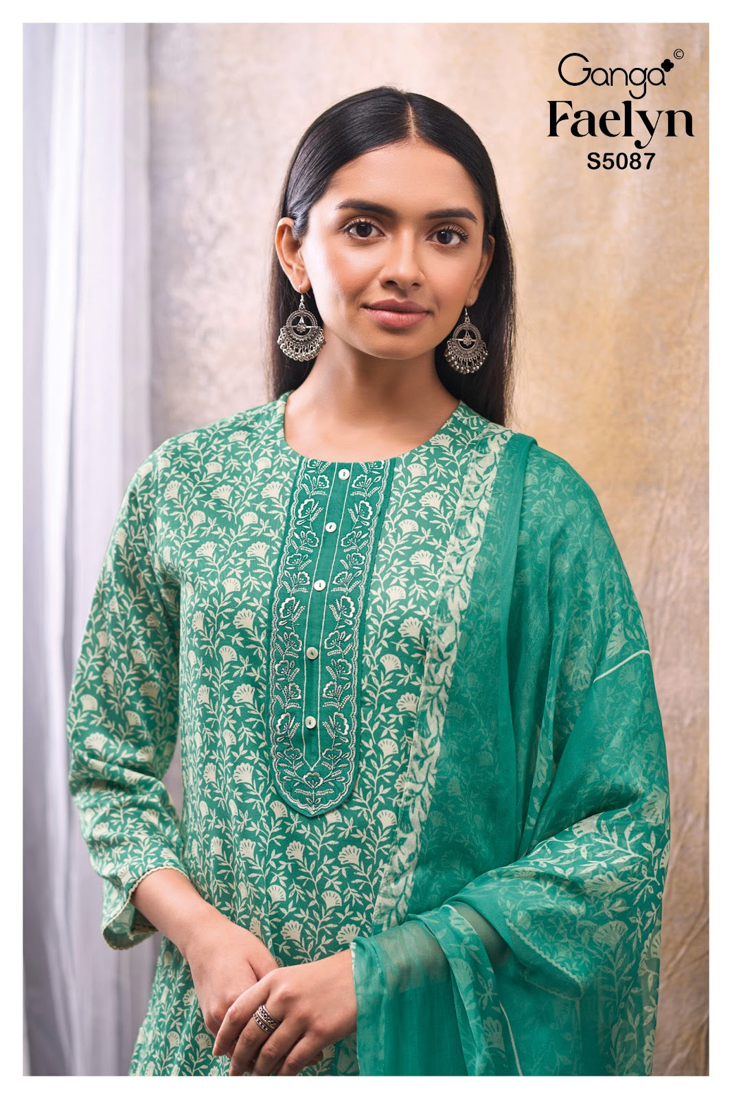 Faelyn S5087 Ganga Cotton Satin Plazzo Style Suits Supplier