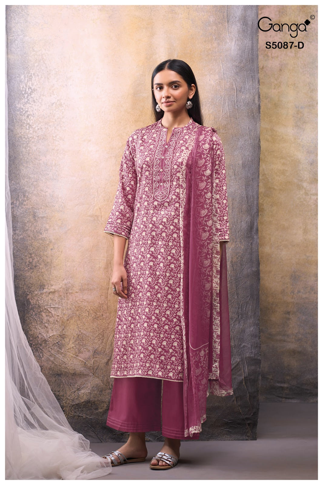Faelyn S5087 Ganga Cotton Satin Plazzo Style Suits Supplier