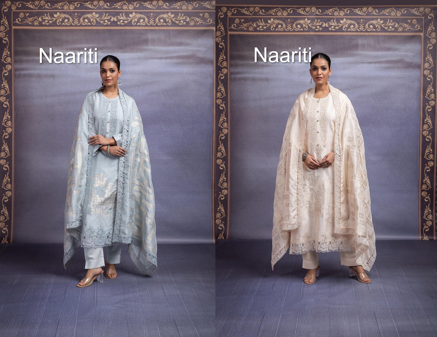 Fahana Naariti Silk Jacquard Pant Style Suits Exporter