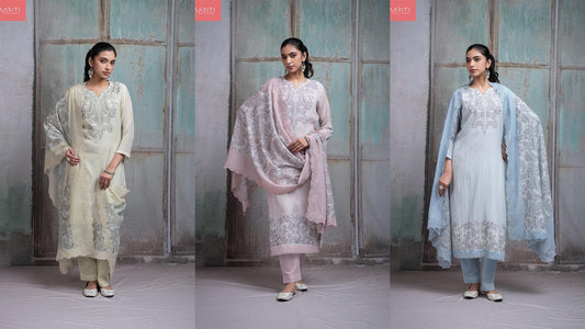 Fahar Naariti Mul Chanderi Pant Style Suits Manufacturer