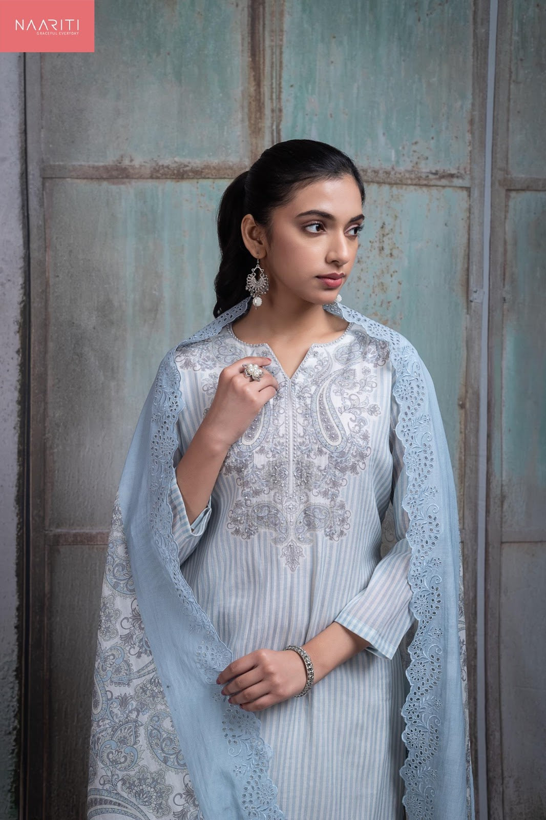 Fahar Naariti Mul Chanderi Pant Style Suits Manufacturer