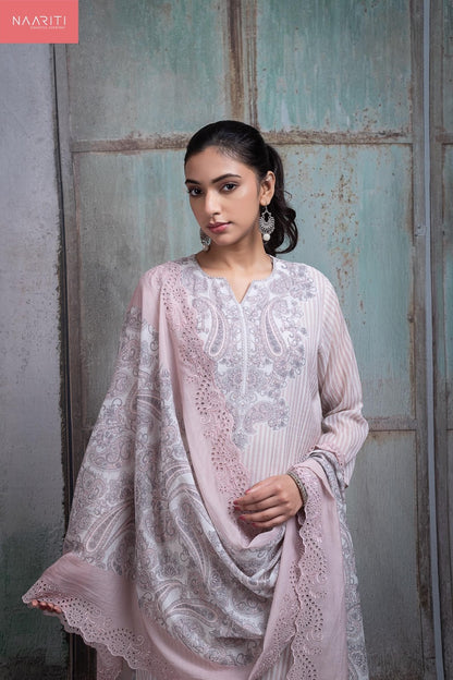 Fahar Naariti Mul Chanderi Pant Style Suits Manufacturer