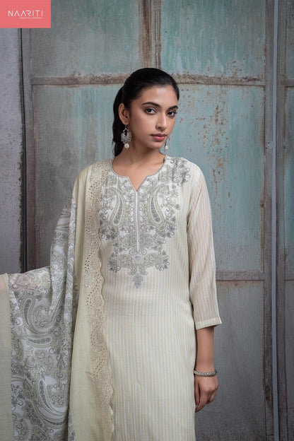 Fahar Naariti Mul Chanderi Pant Style Suits Manufacturer