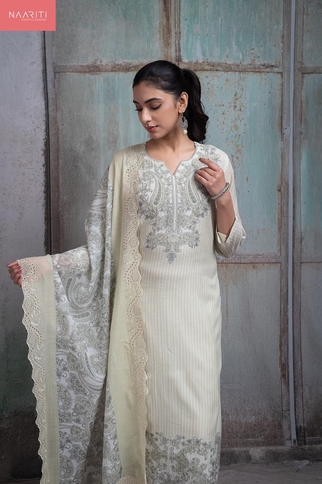 Fahar Naariti Mul Chanderi Pant Style Suits Manufacturer