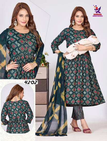 Fairy Glamour Mlm Kalash Lifestyle Rayon 14Kg Feeding Readymade Suit Wholesaler Ahmedabad