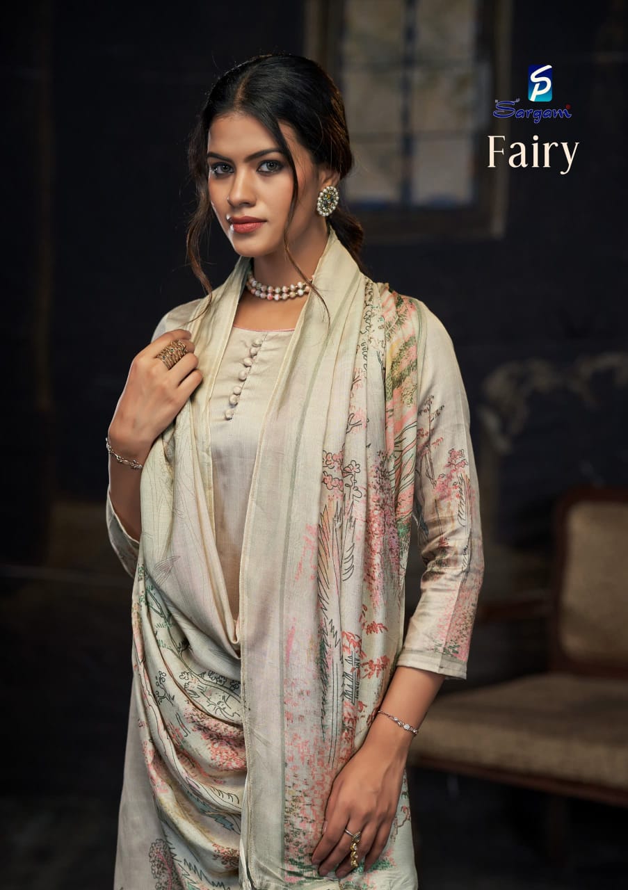 Fairy Sargam Prints Pure Jam Pant Style Suits Wholesale