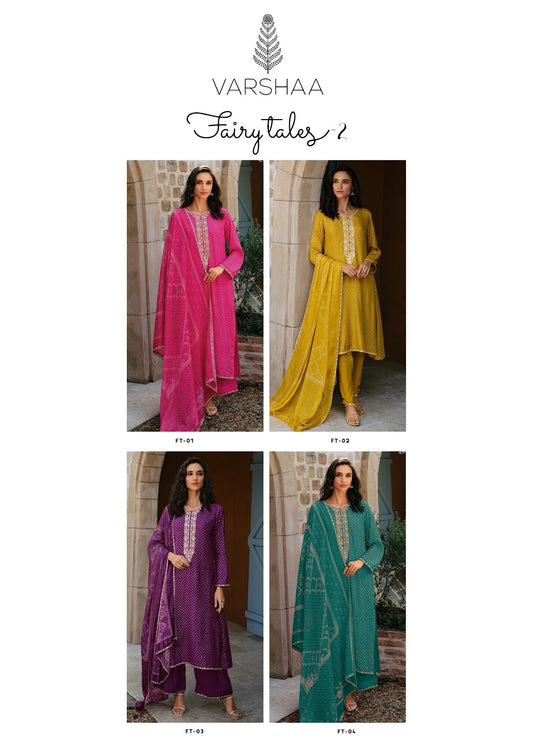 Fairy Tales 2 Varshaa Viscose Muslin Pant Style Suits Manufacturer