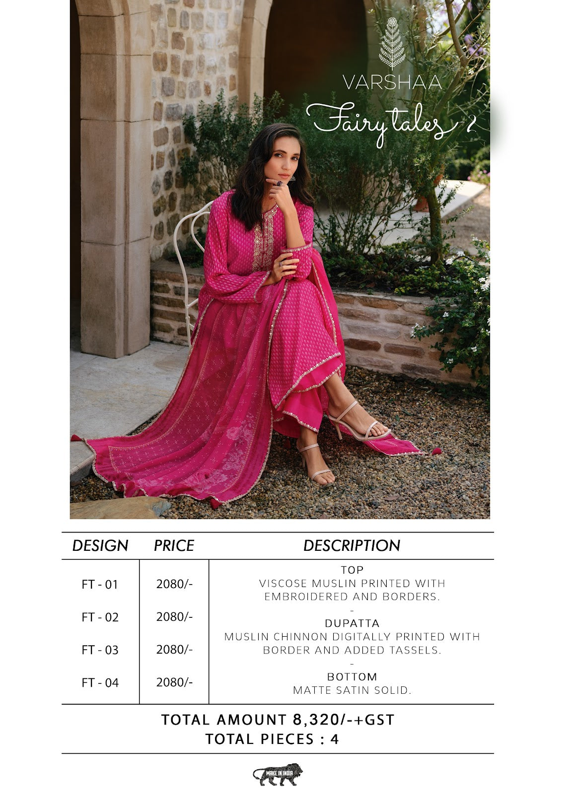Fairy Tales 2 Varshaa Viscose Muslin Pant Style Suits Manufacturer
