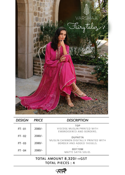 Fairy Tales 2 Varshaa Viscose Muslin Pant Style Suits Manufacturer