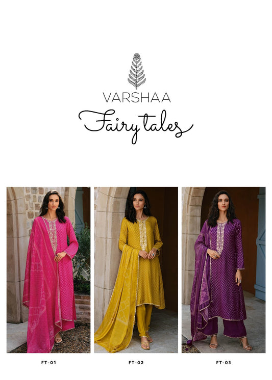 Fairy Tales Varshaa Viscose Muslin Plazzo Style Suits Supplier India