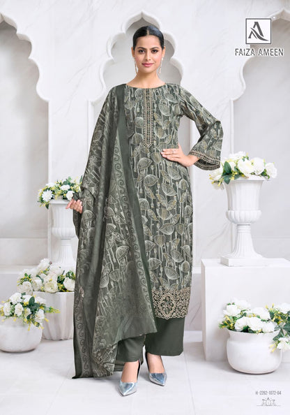 Faiza Ameen Alok Zam Cotton Karachi Salwar Suits Manufacturer Gujarat