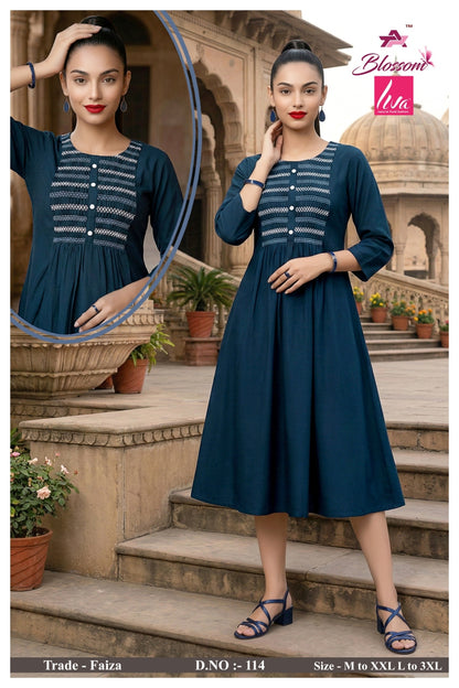 Faiza Jnx Vertican Anarkali Kurtis Wholesaler Gujarat