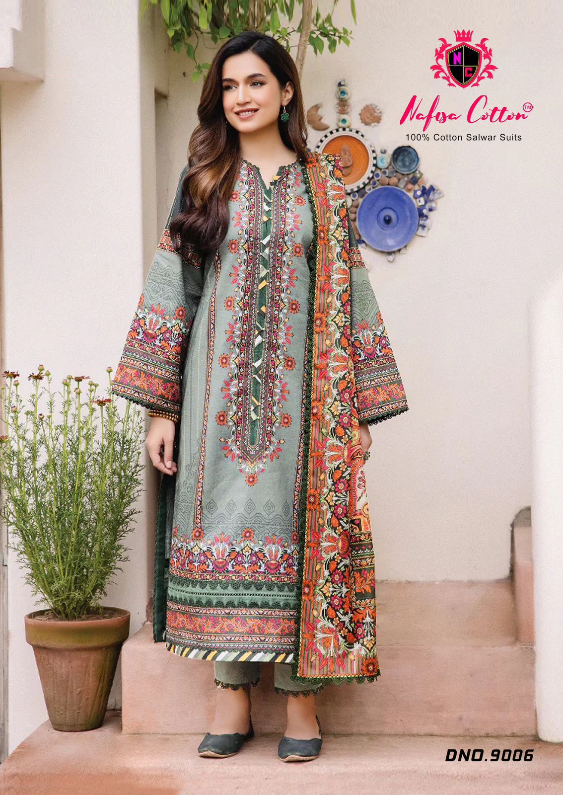 Faiza Queen Vol 9 Nafisa Cotton Karachi Salwar Suits Supplier