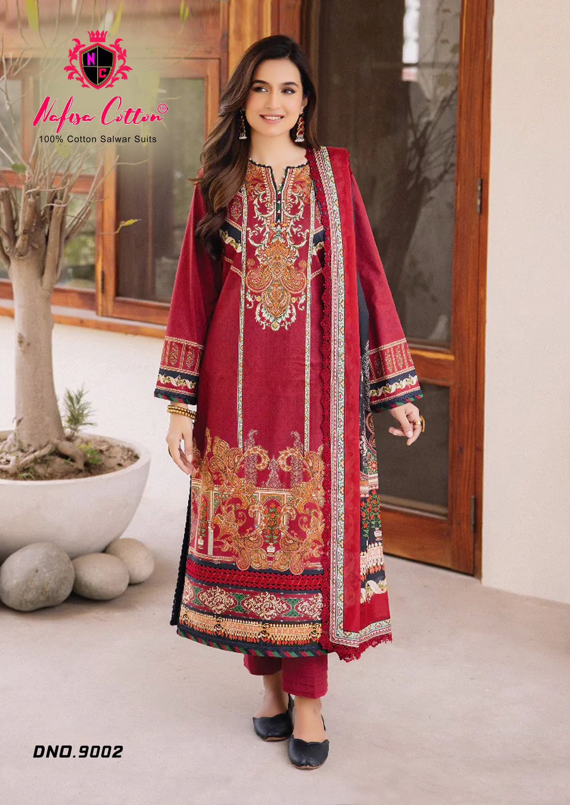 Faiza Queen Vol 9 Nafisa Cotton Karachi Salwar Suits Supplier