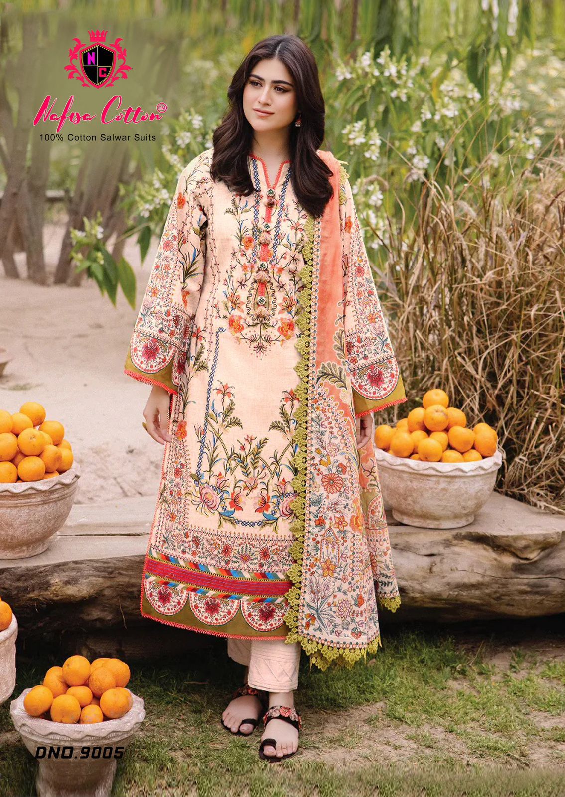 Faiza Queen Vol 9 Nafisa Cotton Karachi Salwar Suits Supplier