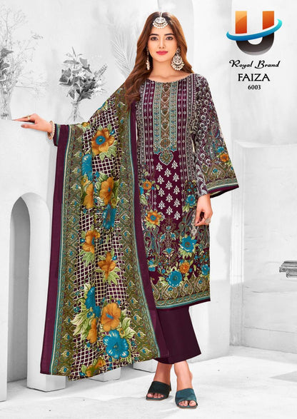 Faiza Vol 6 Royal Brand Cotton Karachi Salwar Suits Manufacturer Gujarat