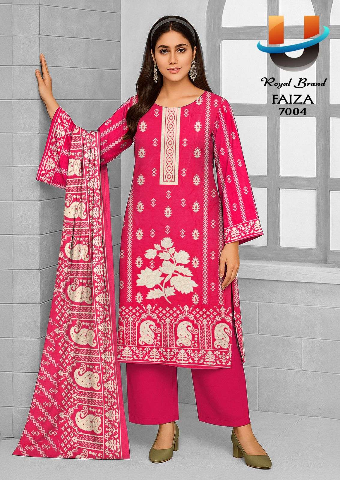 Faiza Vol 7 Royal Brand Cotton Karachi Salwar Suits Exporter Gujarat