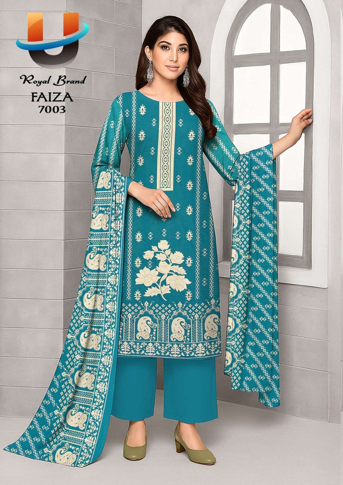 Faiza Vol 7 Royal Brand Cotton Karachi Salwar Suits Exporter Gujarat
