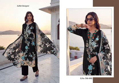 Faiza Zulfat Designer Jam Cotton Karachi Salwar Suits Wholesale Price
