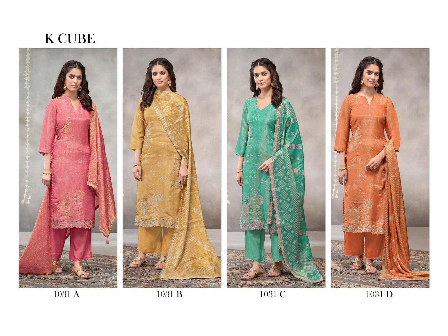 Falak 1031 K Cube Organza Pant Style Suits Manufacturer Ahmedabad
