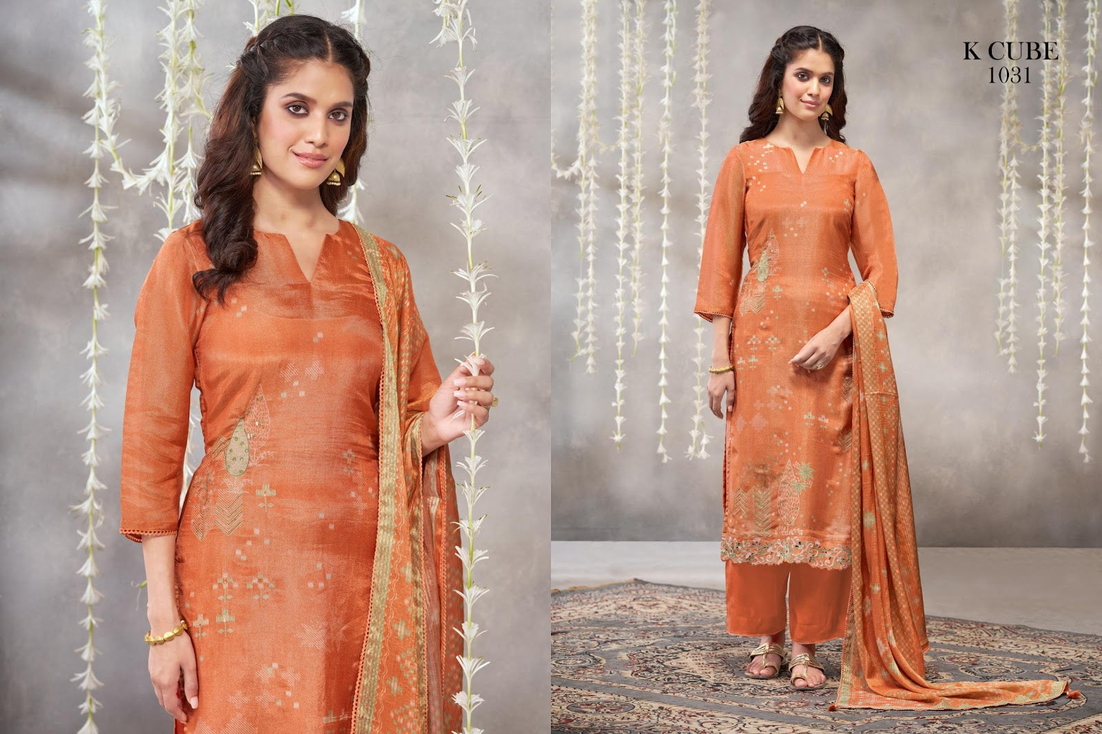 Falak 1031 K Cube Organza Pant Style Suits Manufacturer Ahmedabad
