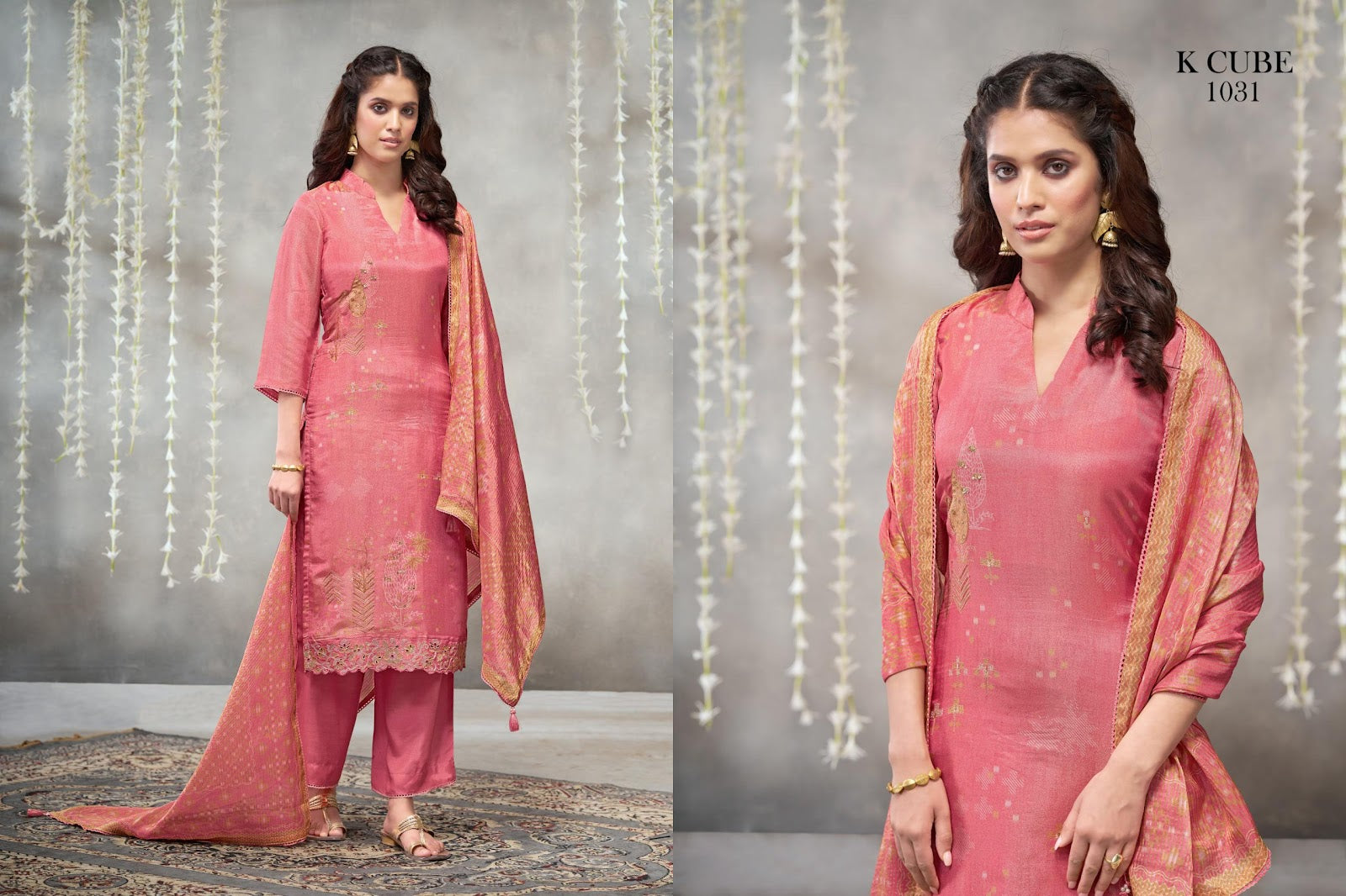 Falak 1031 K Cube Organza Pant Style Suits Manufacturer Ahmedabad