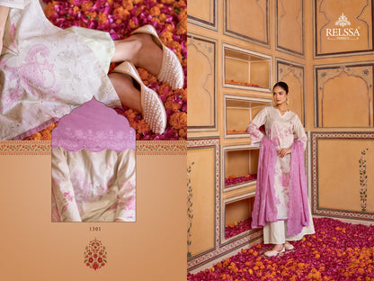 Falak 13 Relssa Fabrics Cotton Plazzo Style Suits Wholesale Price