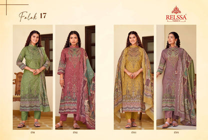 Falak 17 Relssa Fabrics Cotton Pant Style Suits Wholesaler Ahmedabad