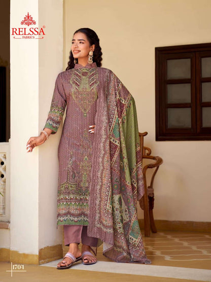 Falak 17 Relssa Fabrics Cotton Pant Style Suits Wholesaler Ahmedabad