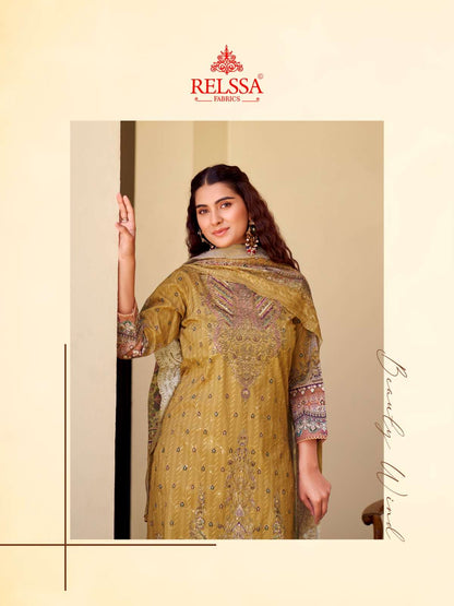 Falak 17 Relssa Fabrics Cotton Pant Style Suits Wholesaler Ahmedabad