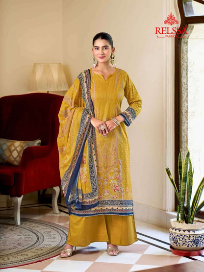 Falak 18 Relssa Fabrics Cotton Pant Style Suits Exporter India