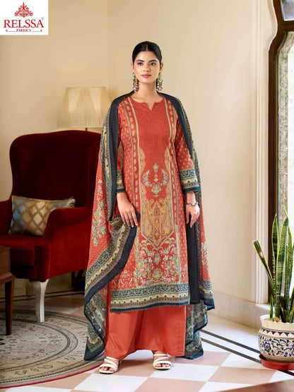 Falak 18 Relssa Fabrics Cotton Pant Style Suits Exporter India