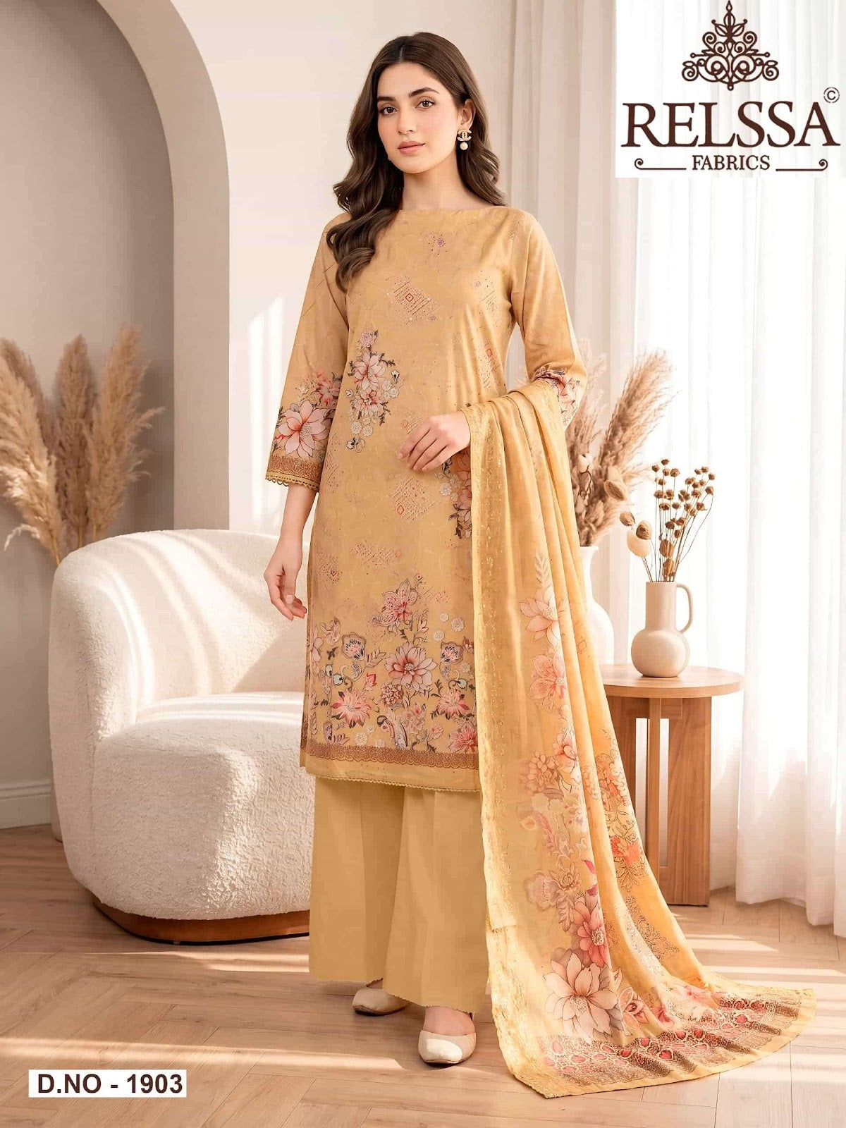 Falak 19 Relssa Fabrics Cotton Pant Style Suits Wholesale Price