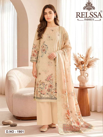Falak 19 Relssa Fabrics Cotton Pant Style Suits Wholesale Price