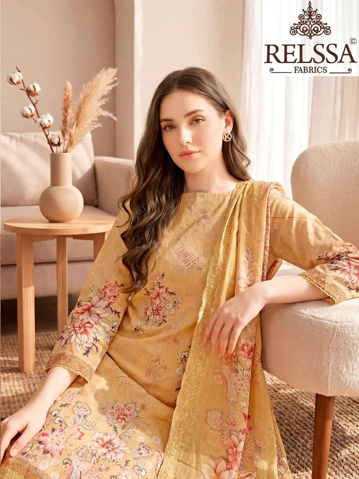 Falak 19 Relssa Fabrics Cotton Pant Style Suits Wholesale Price