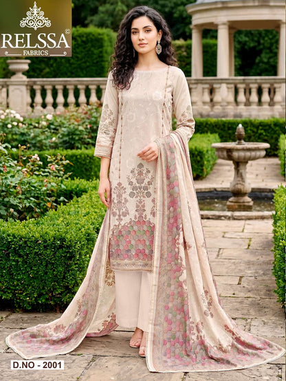 Falak 20 Relssa Fabrics Cotton Pant Style Suits Manufacturer India