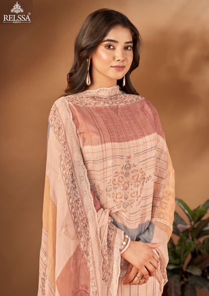 Falak 5 Relssa Fabrics Premium Cotton Pant Style Suits Wholesaler Ahmedabad
