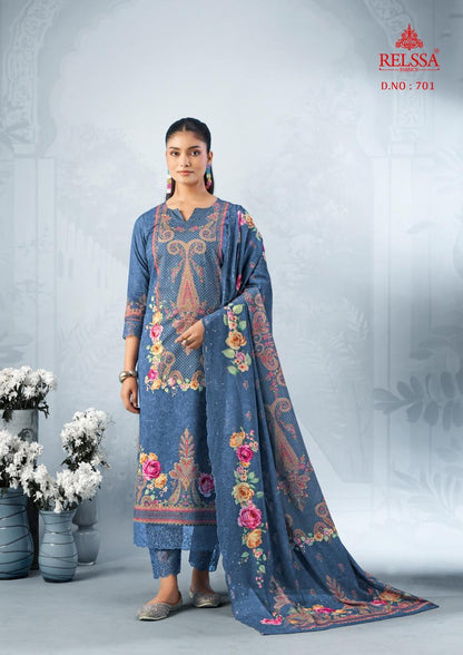 Falak 7 Relssa Fabrics Premium Cotton Pant Style Suits Exporter