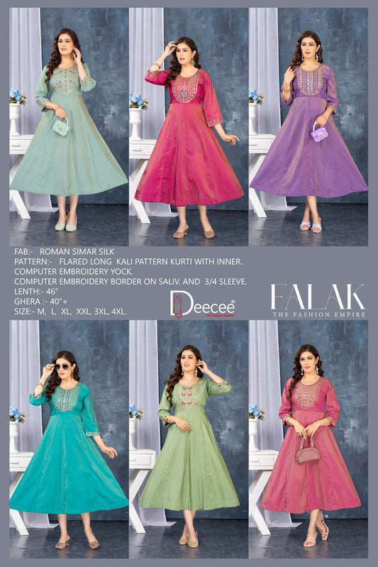 Falak Deecee Simar Anarkali Kurtis Supplier India