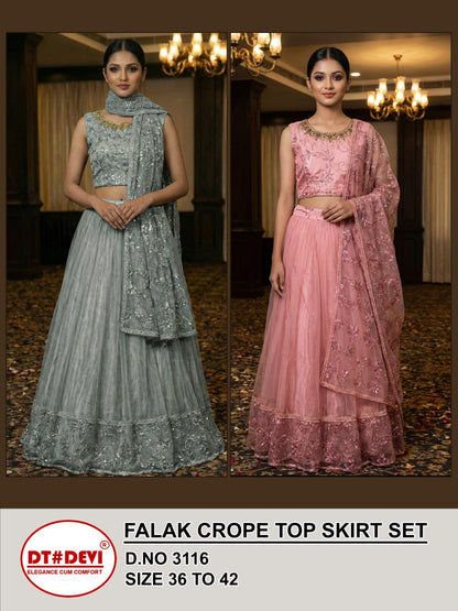 Falak Dn 3116 Dt Devi Readymade Girls Lehenga Choli Exporter Ahmedabad