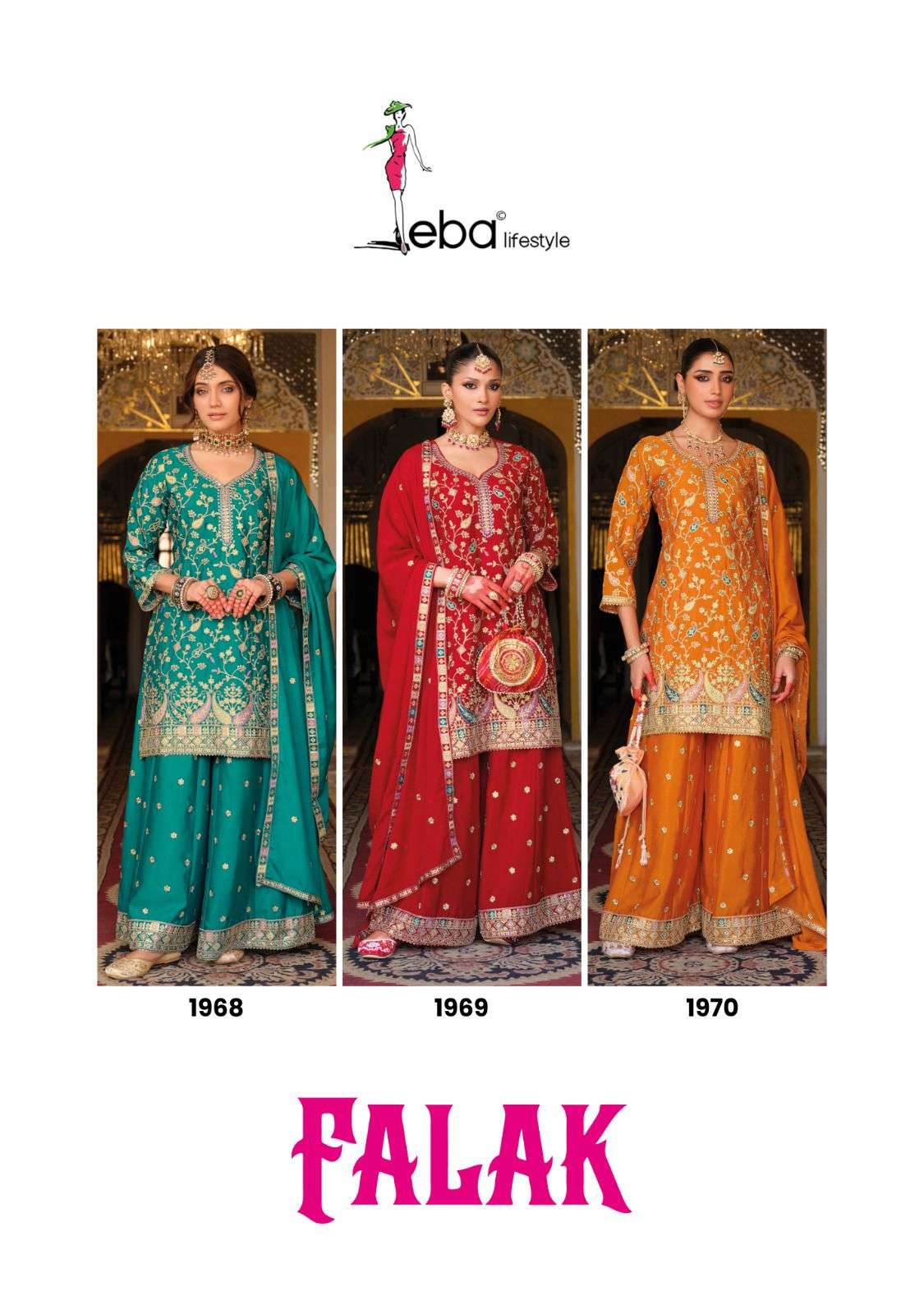 Falak Eba Lifestyle Chinon Pakistani Readymade Suits Manufacturer