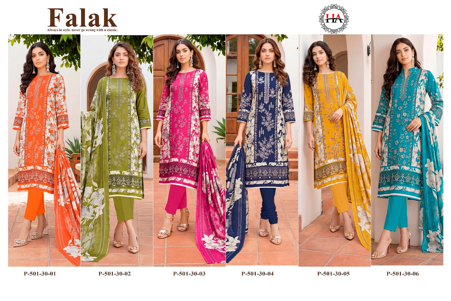 Falak Harshit Fashion Viscose Reyon Karachi Salwar Suits Manufacturer Gujarat