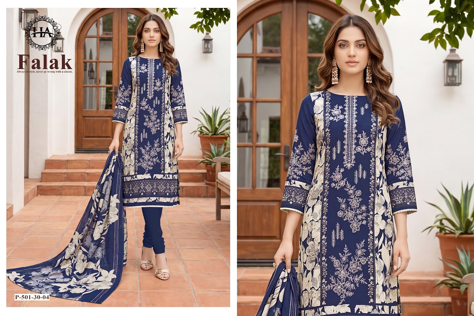 Falak Harshit Fashion Viscose Reyon Karachi Salwar Suits Manufacturer Gujarat
