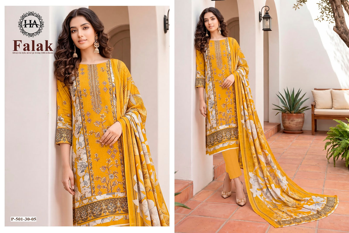 Falak Harshit Fashion Viscose Reyon Karachi Salwar Suits Manufacturer Gujarat