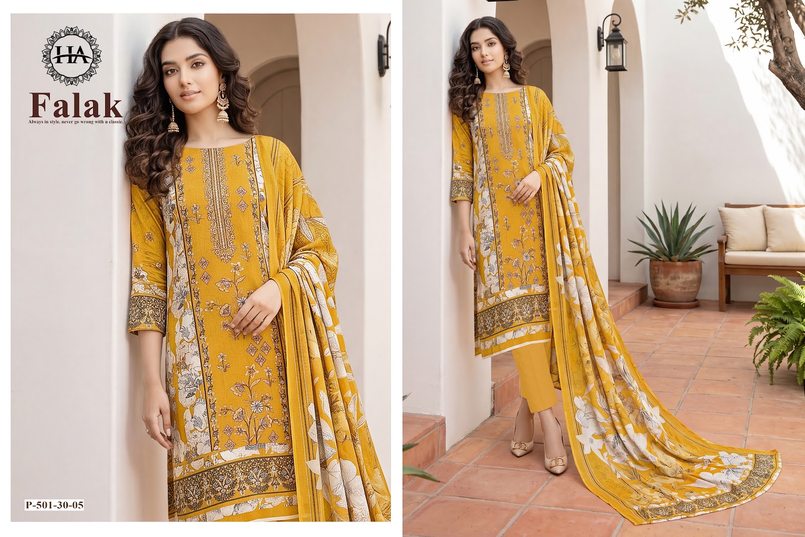 Falak Harshit Fashion Viscose Reyon Karachi Salwar Suits Manufacturer Gujarat