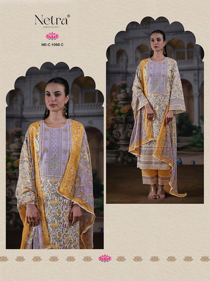 Falak Netra Premium Cotton Plazzo Style Suits Manufacturer Gujarat