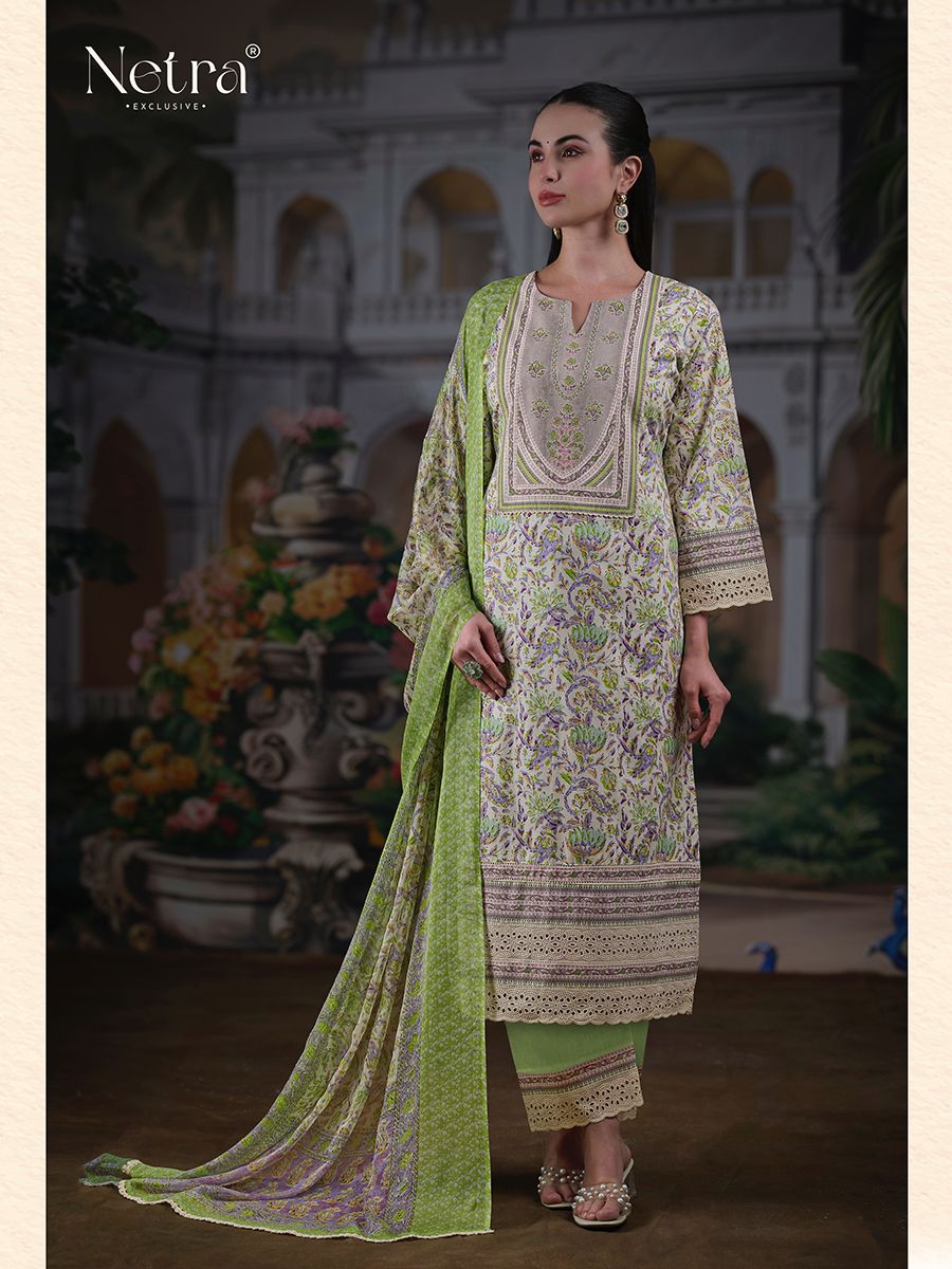 Falak Netra Premium Cotton Plazzo Style Suits Manufacturer Gujarat