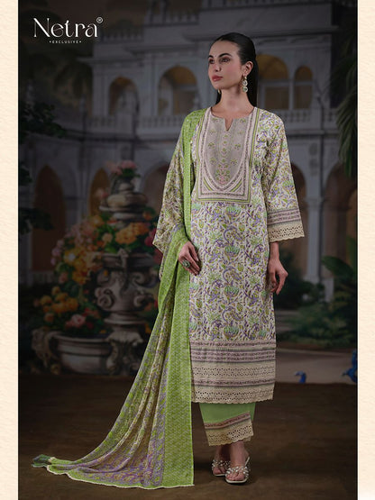Falak Netra Premium Cotton Plazzo Style Suits Manufacturer Gujarat
