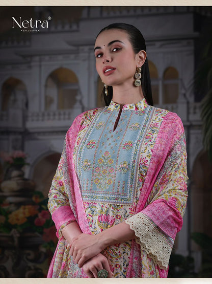 Falak Netra Premium Cotton Plazzo Style Suits Manufacturer Gujarat