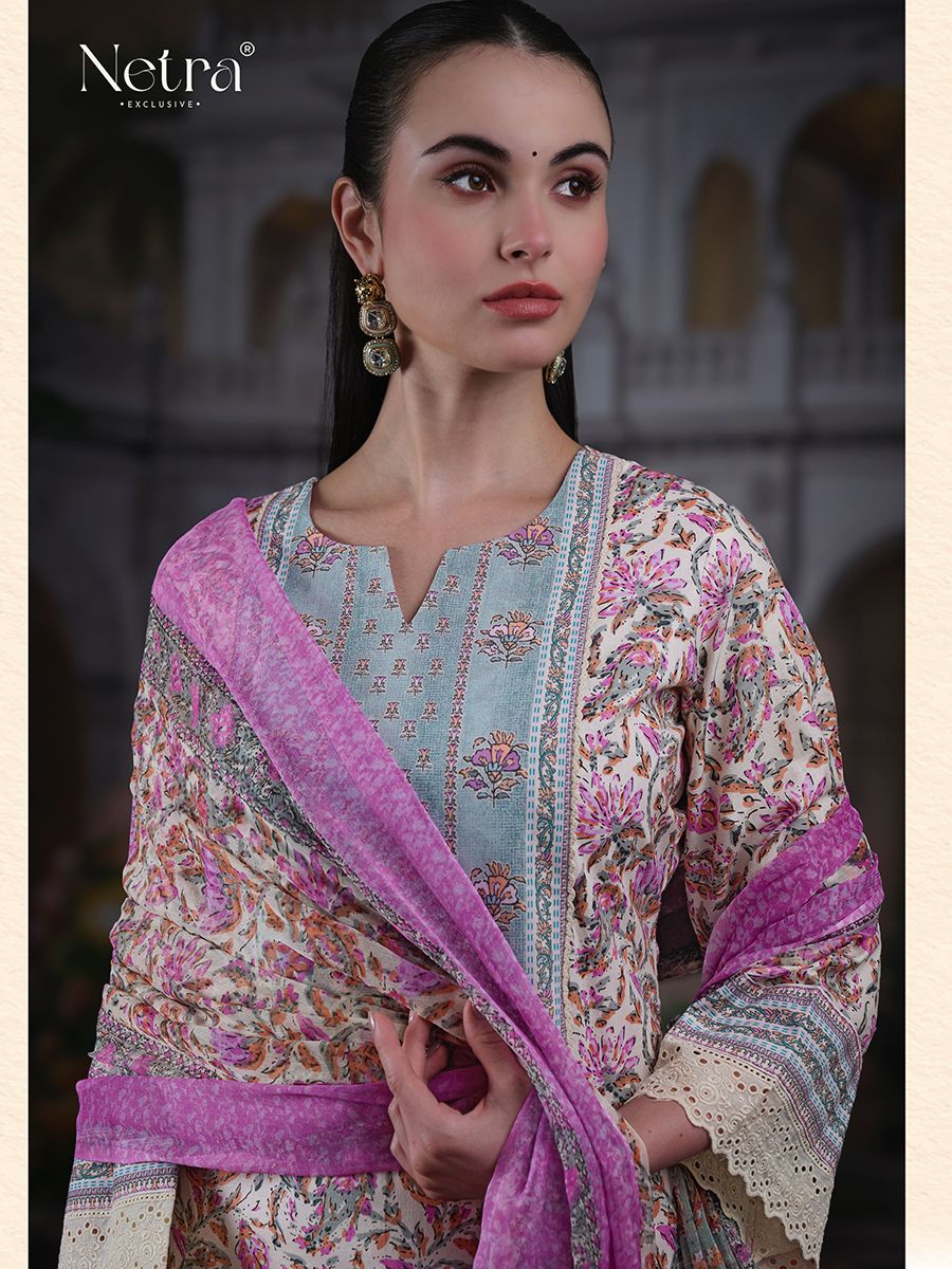 Falak Netra Premium Cotton Plazzo Style Suits Manufacturer Gujarat